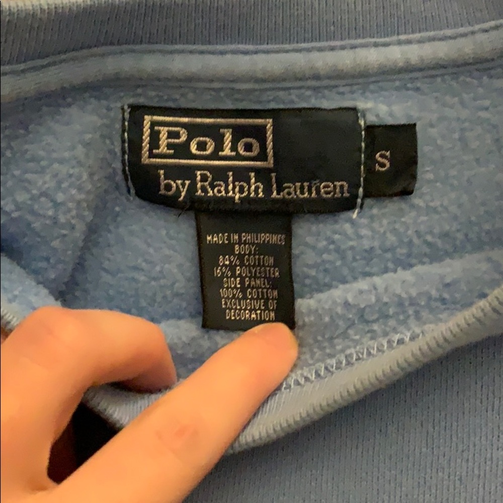 Blue polo pullover - Picture 3 of 6